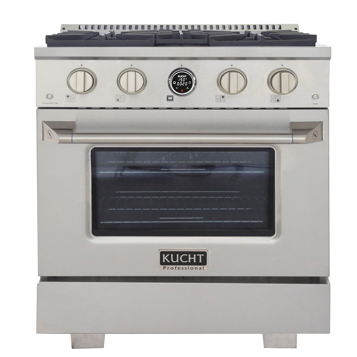 Kucht 30" 4.2 cu. ft. 4 Burner Propane Gas Dual Fuel Range in Stainless Steel with Digital Thermostat - KXP30-SS/LP