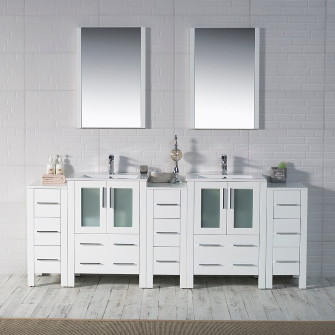 Blossom Sydney 84 Inch Bathroom Vanity with Side Cabinet - V8001 84S 01