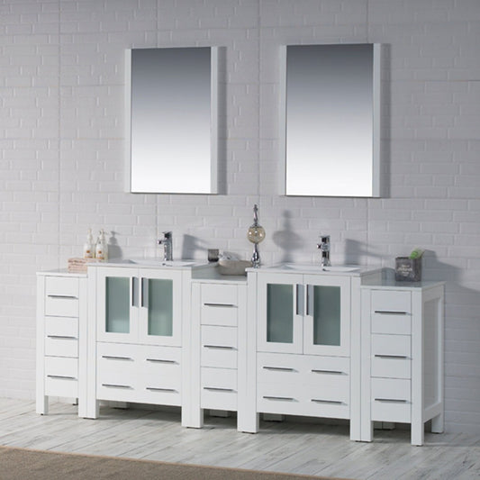Blossom Sydney 84 Inch Bathroom Vanity with Side Cabinet - V8001 84S 01