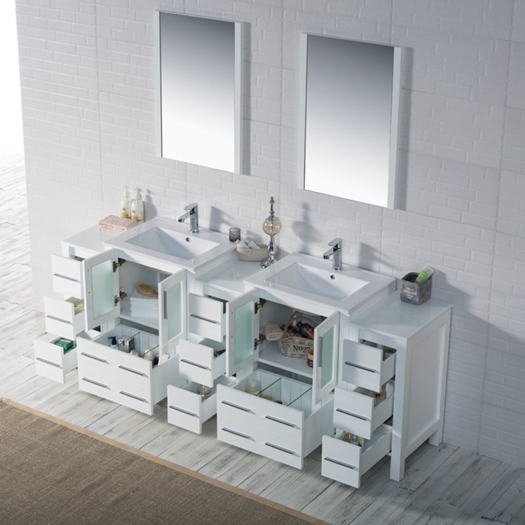 Blossom Sydney 84 Inch Bathroom Vanity with Side Cabinet - V8001 84S 01
