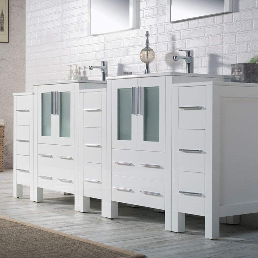 Blossom Sydney 84 Inch Bathroom Vanity with Side Cabinet - V8001 84S 01