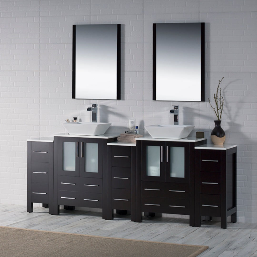 Blossom Sydney 84 Inch Bathroom Vanity with Side Cabinet - V8001 84S 01