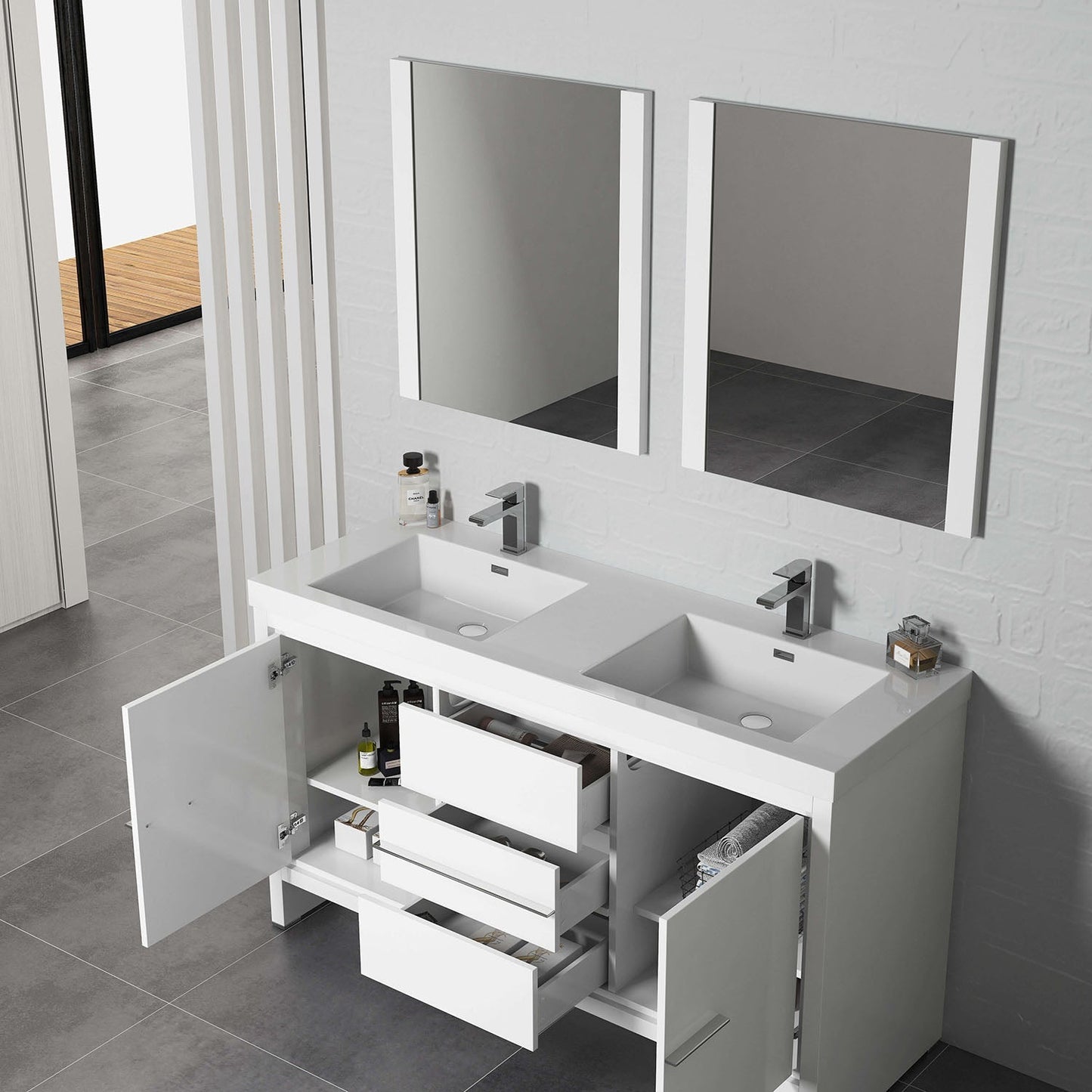 Blossom Milan 60 Inch Bathroom Vanity - V8014 60 01