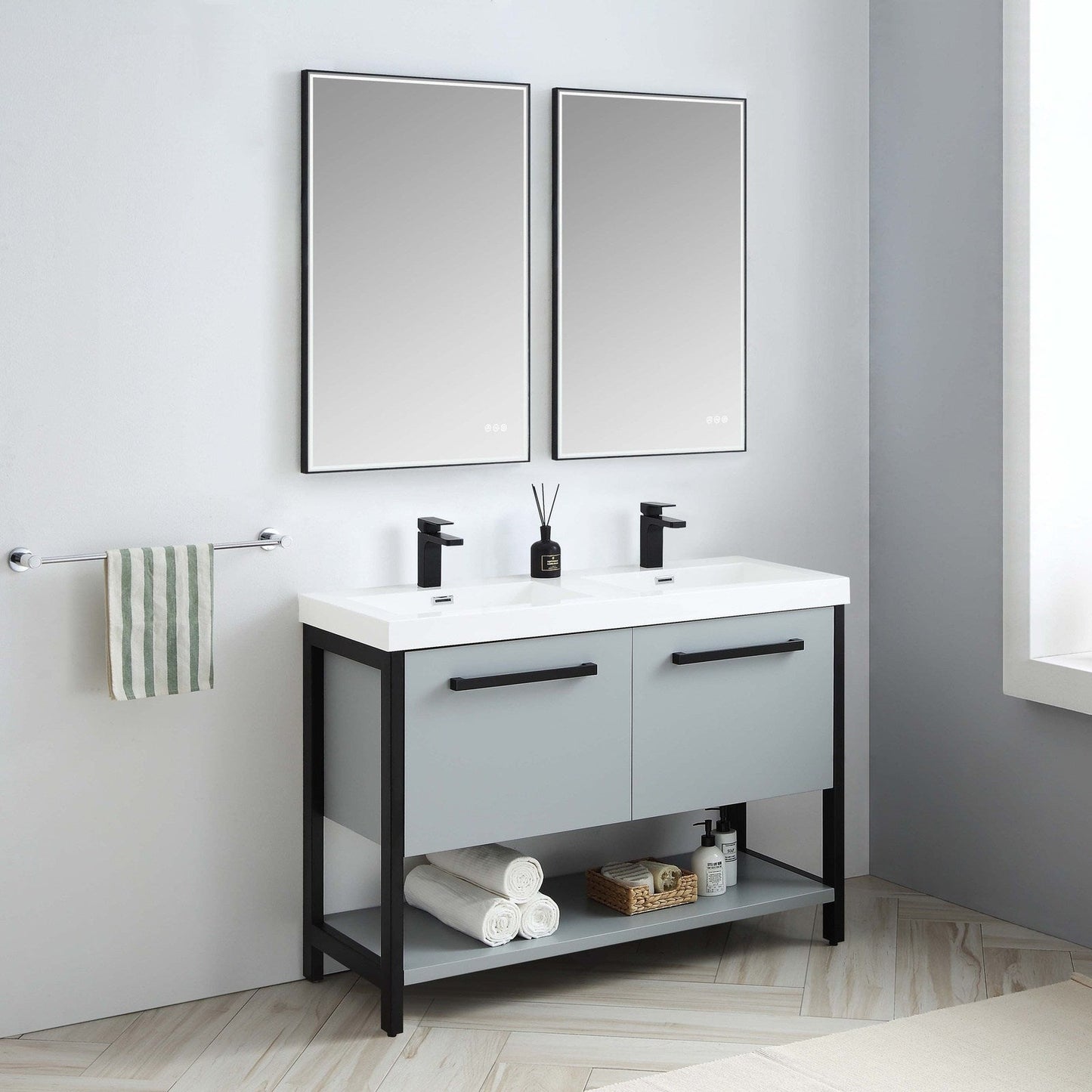 Blossom Riga 48 Inch Bathroom Vanity – Double Sinks - V8022 48 01D