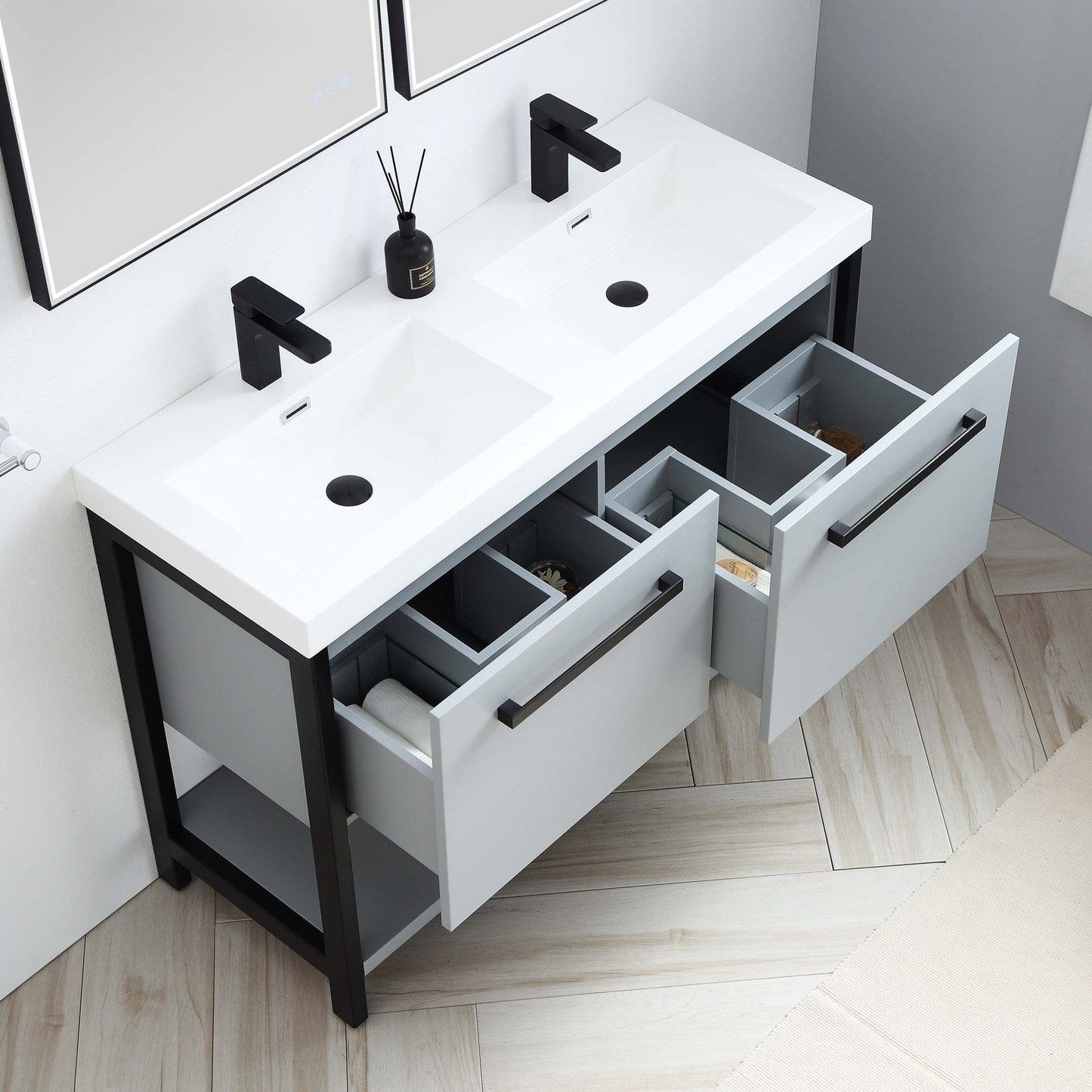 Blossom Riga 48 Inch Bathroom Vanity – Double Sinks - V8022 48 01D
