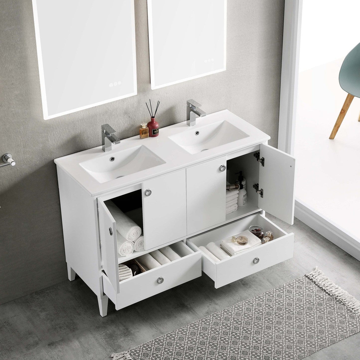 Blossom Lyon 48 Inch Bathroom Vanity – Double Sinks - V8023 48 01D