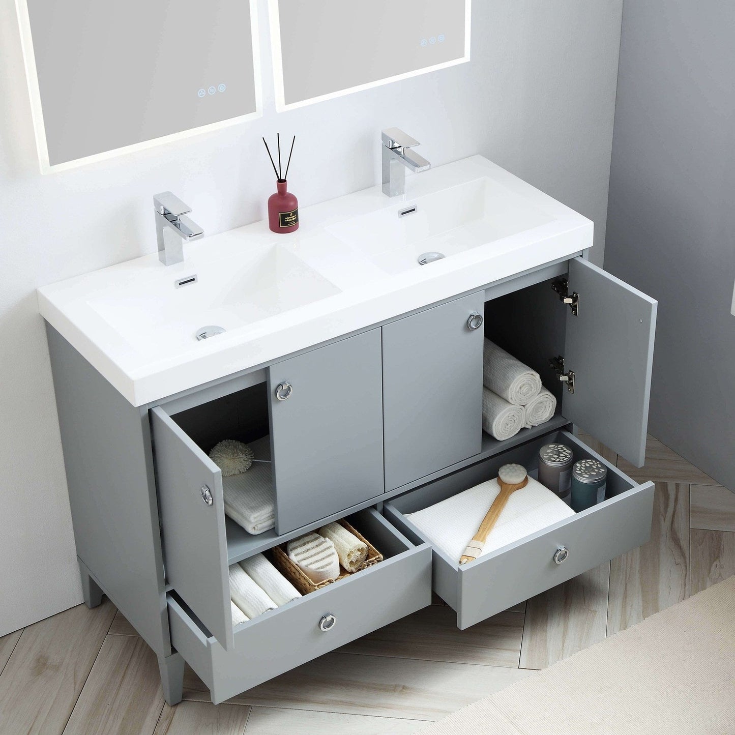 Blossom Lyon 48 Inch Bathroom Vanity – Double Sinks - V8023 48 01D