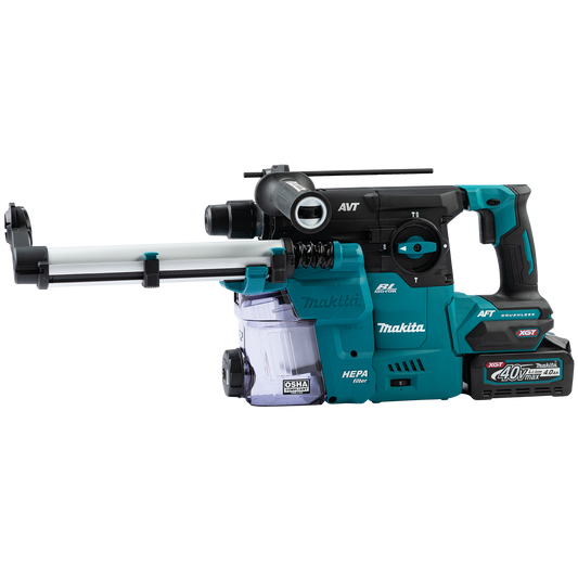 Makita (GCV04PMUX) 40V MAX XGT Brushless Lithium-Ion Cordless 4 Gallon HEPA Filter Dry Dust Extractor Kit with 2 Batteries (4 Ah)