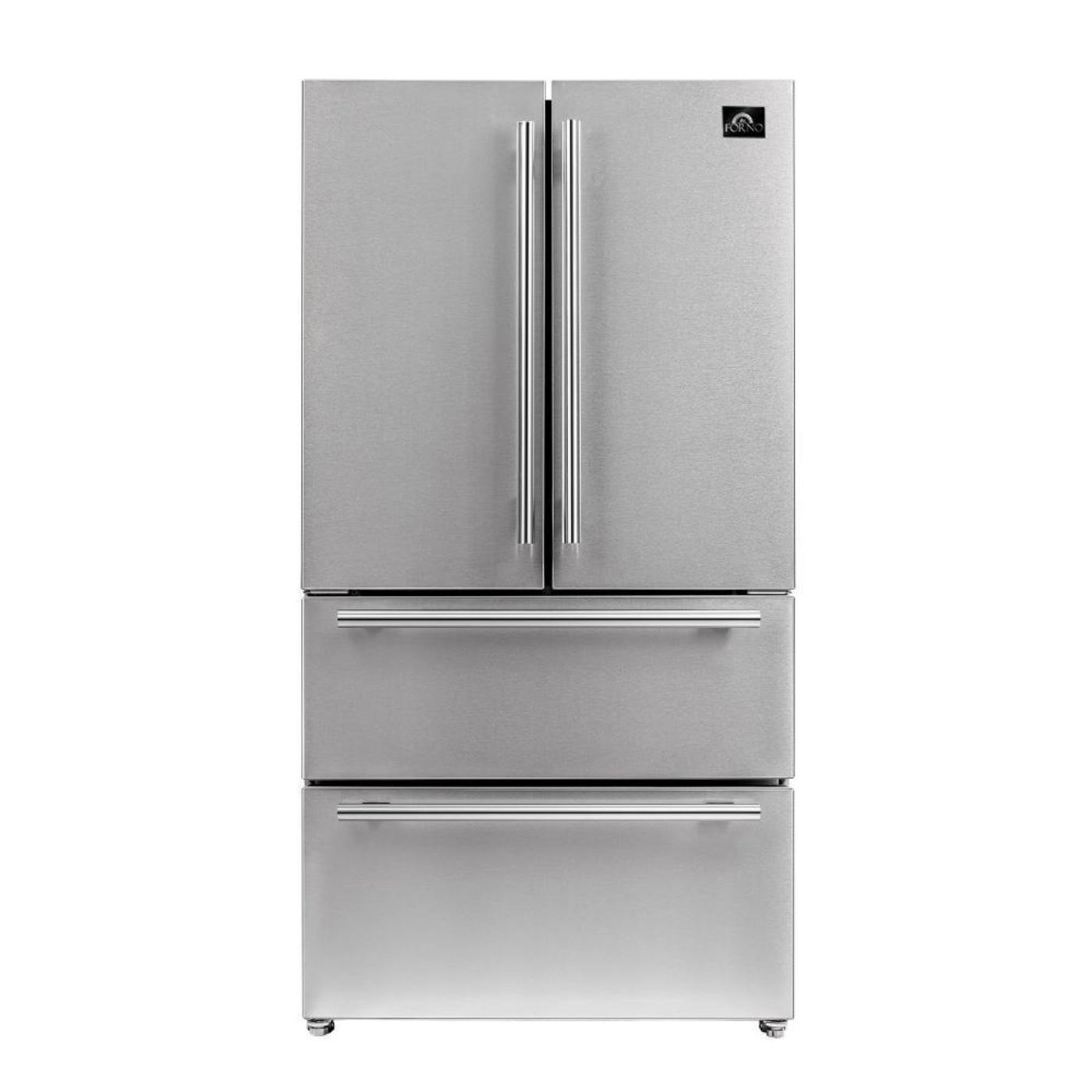 Forno 4-Piece Pro Appliance Package - 48-Inch Dual Fuel Range, Refrigerator, 24-Inch Microwave Drawer, & 3-Rack Dishwasher in Stainless Steel - AP4-6187-48-MWD
