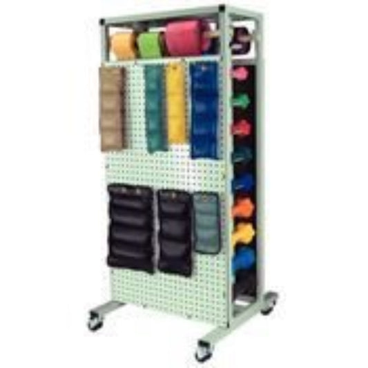 Patterson Medical Supply - Storage Rack 24 X 24 X 53 Inch, With Cuff Weight & Dumbbell - 5161