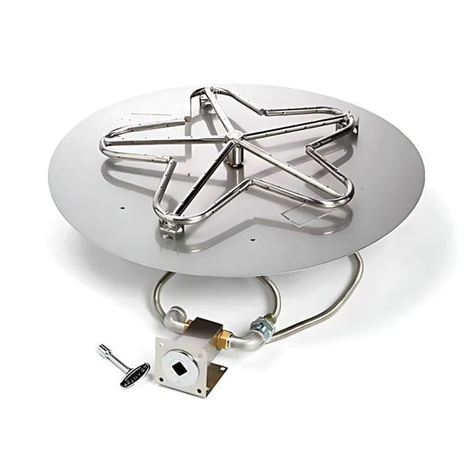 30″ Match Lit Fire Pit Kit with Penta Burner - PENTA30MLFPK-FLEX-NG