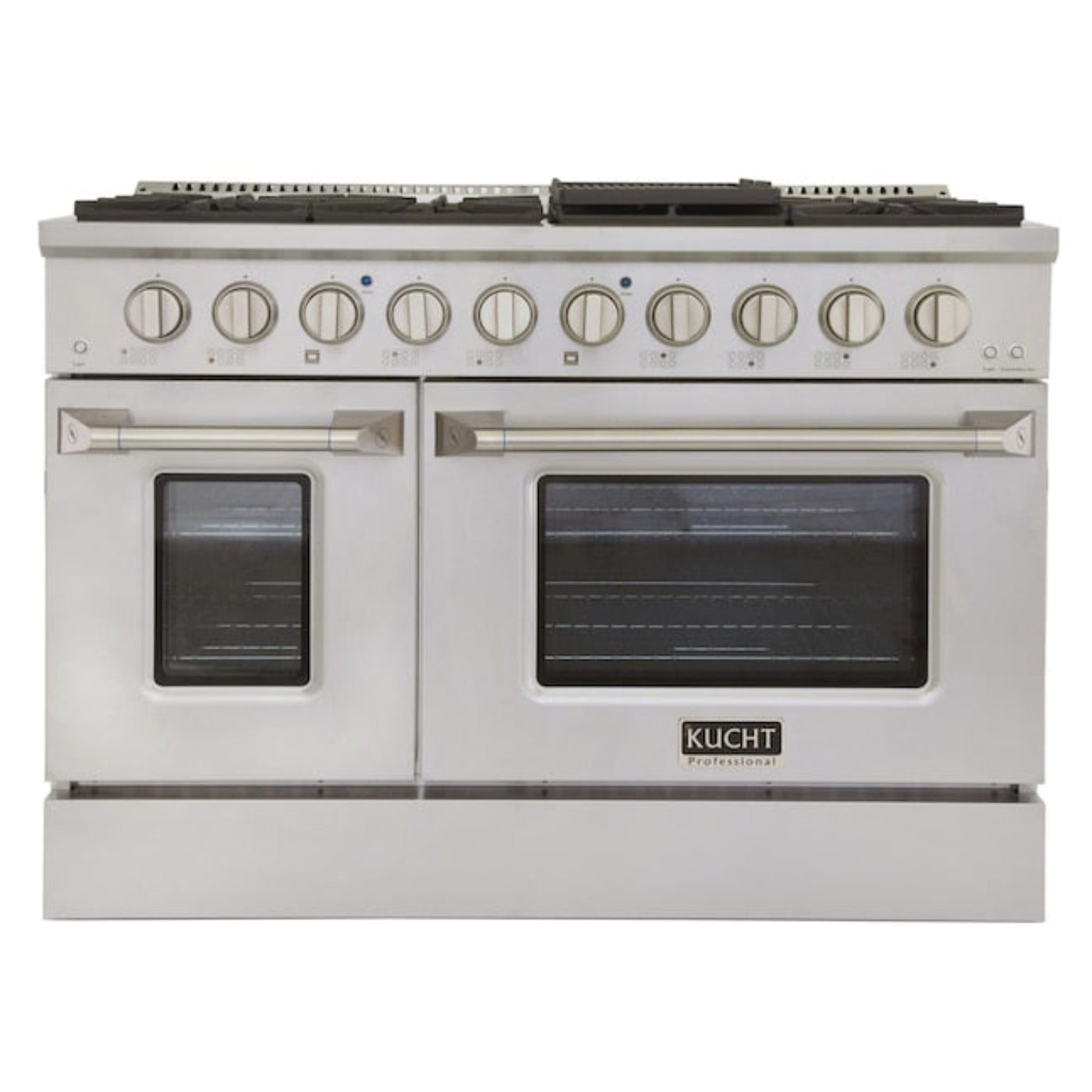 Kucht 48" Pro-Style Natural Gas Dual Fuel Range with 4 Burners in Stainless Steel - KDF482-S
