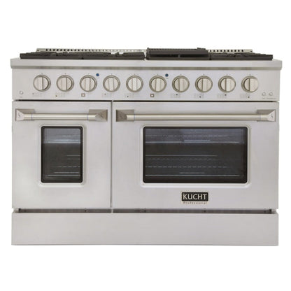 Kucht Professional 48 in. 6.7 cu ft. Propane Gas Range with Silver Knob - KNG481/LP-S