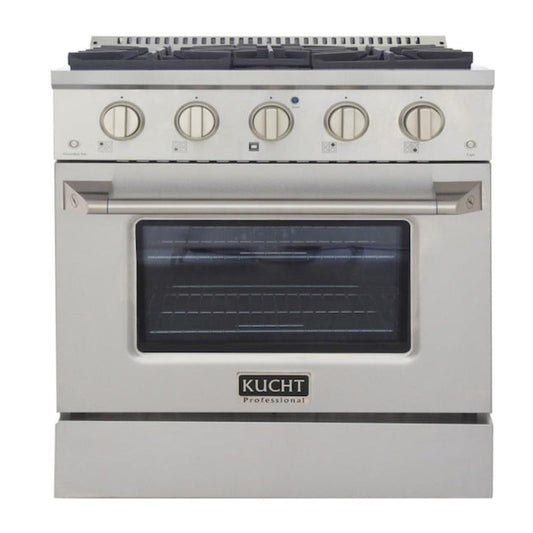 Kucht Professional 30 in. 4.2 cu ft. Propane Gas Range with Silver Knob, - KNG301/LP-S