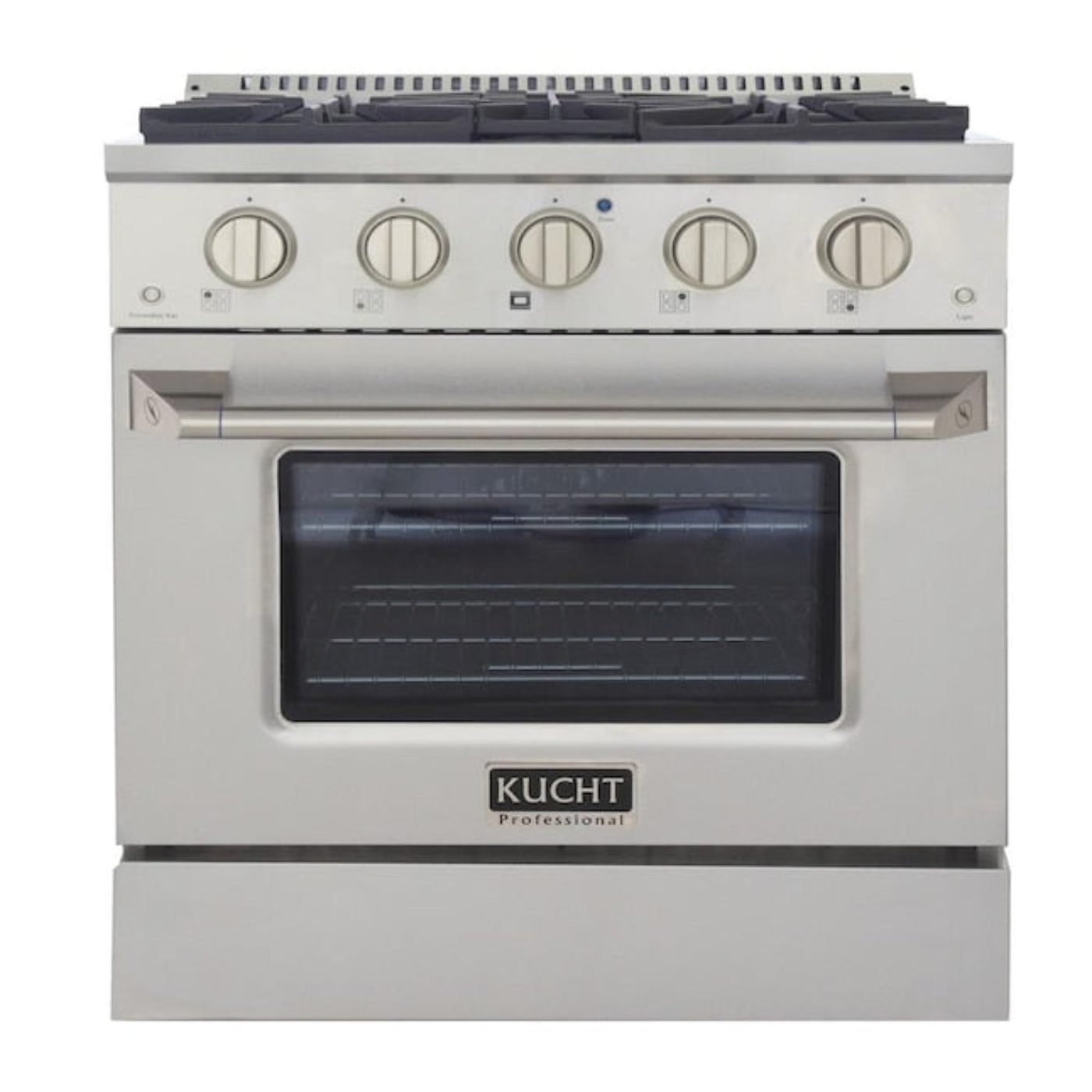 Kucht Professional 30 in. 4.2 cu ft. Natural Gas Range with Silver Knobs - KNG301-S