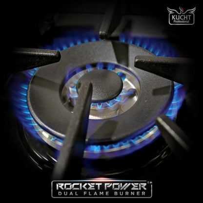 Kucht 36" Pro-Style Propane Gas Dual Fuel Range in Black with Rose Gold Accents, KDF362/LP-K-ROSE - KDF362/LP-K-ROSE