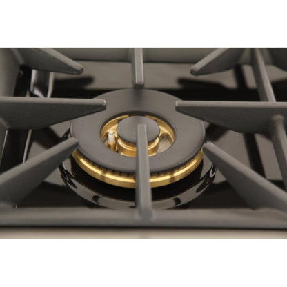 Kucht Signature 36 In. 5.2 cu ft. Propane Gas Range with White Door and Rose Gold Accents, KNG361/LP-W-ROSE - KNG361/LP-W-ROSE