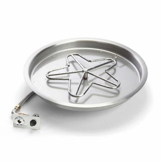 19" Round Bowl Pan, Battery Operated Push Button Ignition Kit - PENTA19-FPK-NG