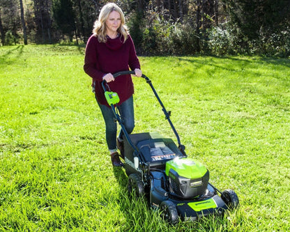Greenworks 40V 20" Cordless Battery 3-in-1 Push Lawn Mower w/ 4.0Ah Battery & Charger - 2516302