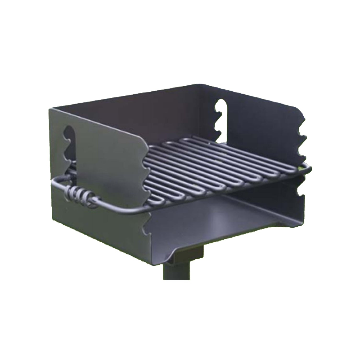 Pilot Rock CBP-135 Park Style Outdoor BBQ Charcoal Grill with Swivel, 2 Pack - 415877