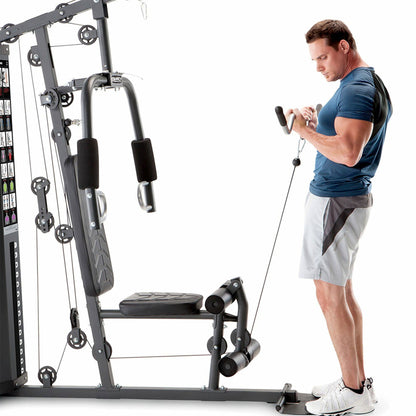 Marcy MWM-4965 Stack Multifunctional Home Gym Full Body Workout Station, Black - 294877