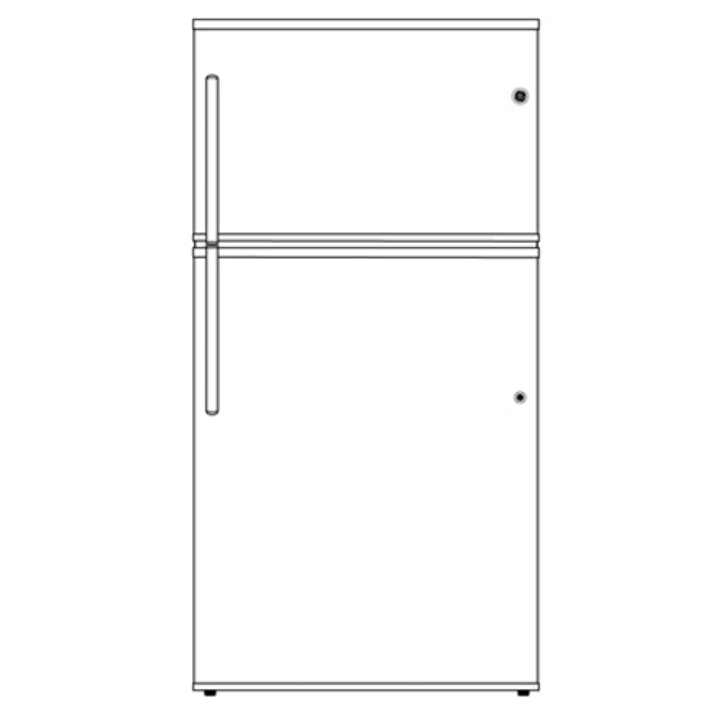 GE APPLIANCES GTE21GTHWW GE(R) ENERGY STAR(R) 21.1 Cu. Ft. Top-Freezer Refrigerator - GTE21GTHWW-KT