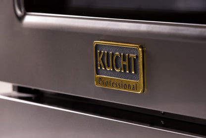 Kucht 30" 4.2 cu. ft. 4 Burner Natural Gas Dual Fuel Range in Titanium Stainless Steel with Digital Thermostat - KXD30