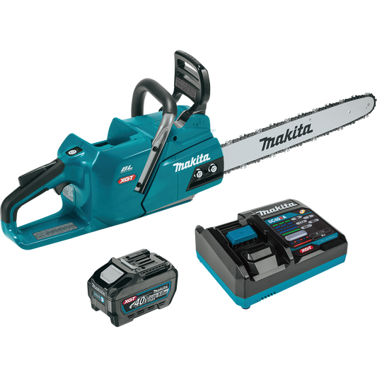 Makita GCU04T1 40V MAX XGT Brushless Cordless 18" Chain Saw Kit (5.0Ah) & FREE Makita GBU01Z