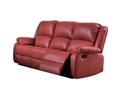 Modway Furniture 81" Striking Red Faux Leather Reclining Sofa with Sturdy Black Legs - Stylish Comfort for Any Room - 347256-HOMEROOTS