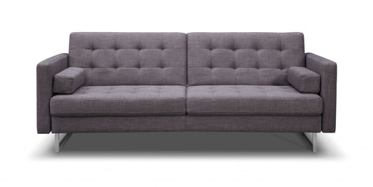 Modway Furniture 80" Gray Fabric Sofa with Sleek Silver Legs - Stylish Comfort for Your Modern Living Space! - 372115-HOMEROOTS