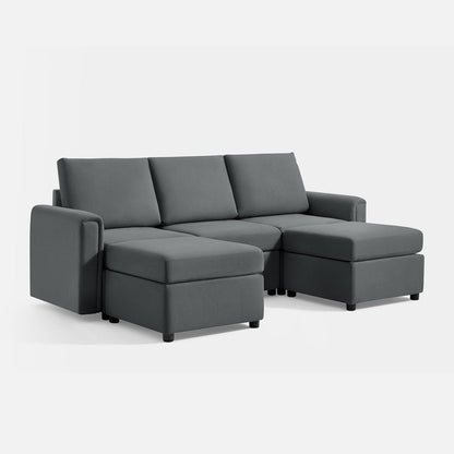 LINSY HOME RUBIK I 3 Seats with 2 Ottomans - US-LH-SPF-Sofa-S900-A11-32-0-00