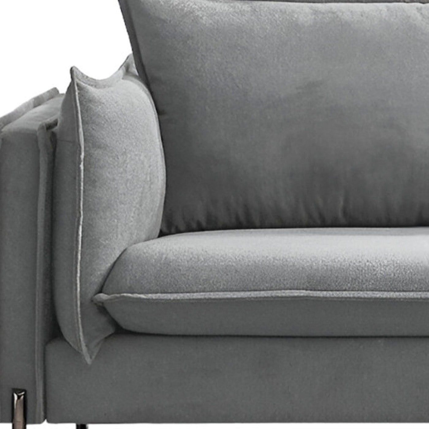 Modway Furniture 87" Gray Sofa with Stylish Black Legs - Contemporary Design, Comfortable Seating & Durable Upholstery - 480910-HOMEROOTS