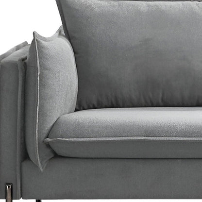 Modway Furniture 87" Gray Sofa with Stylish Black Legs - Contemporary Design, Comfortable Seating & Durable Upholstery - 480910-HOMEROOTS