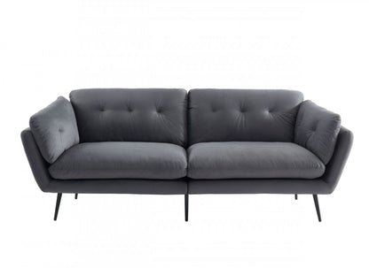 Modway Furniture 84" Gray Sofa with Stylish Black Legs - Comfortable, Durable, Contemporary Design for Your Living Room - 480916-HOMEROOTS