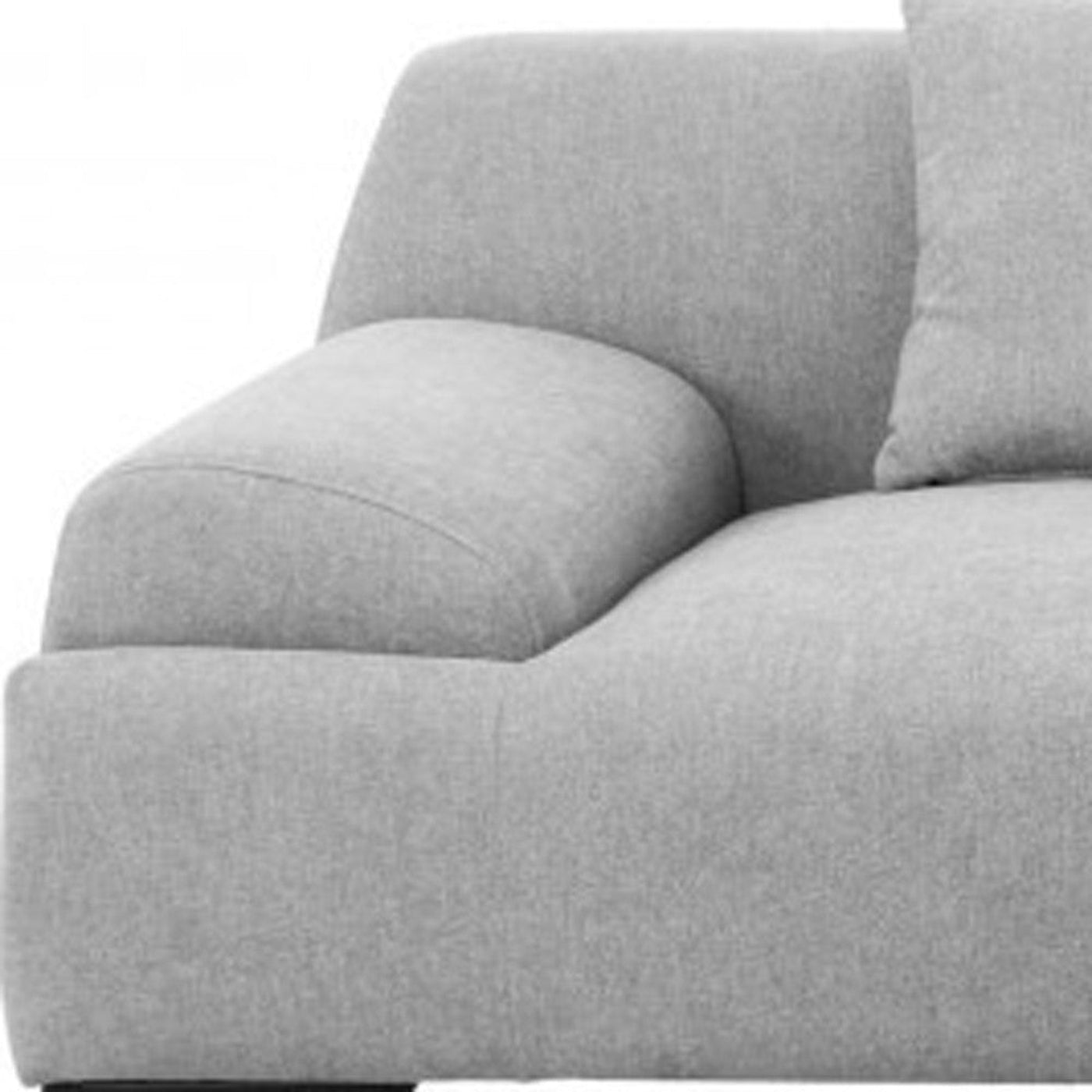 Modway Furniture 86" Gray Sofa with Toss Pillows, Stylish Black Legs – Comfort & Contemporary Design for Any Space - 480922-HOMEROOTS