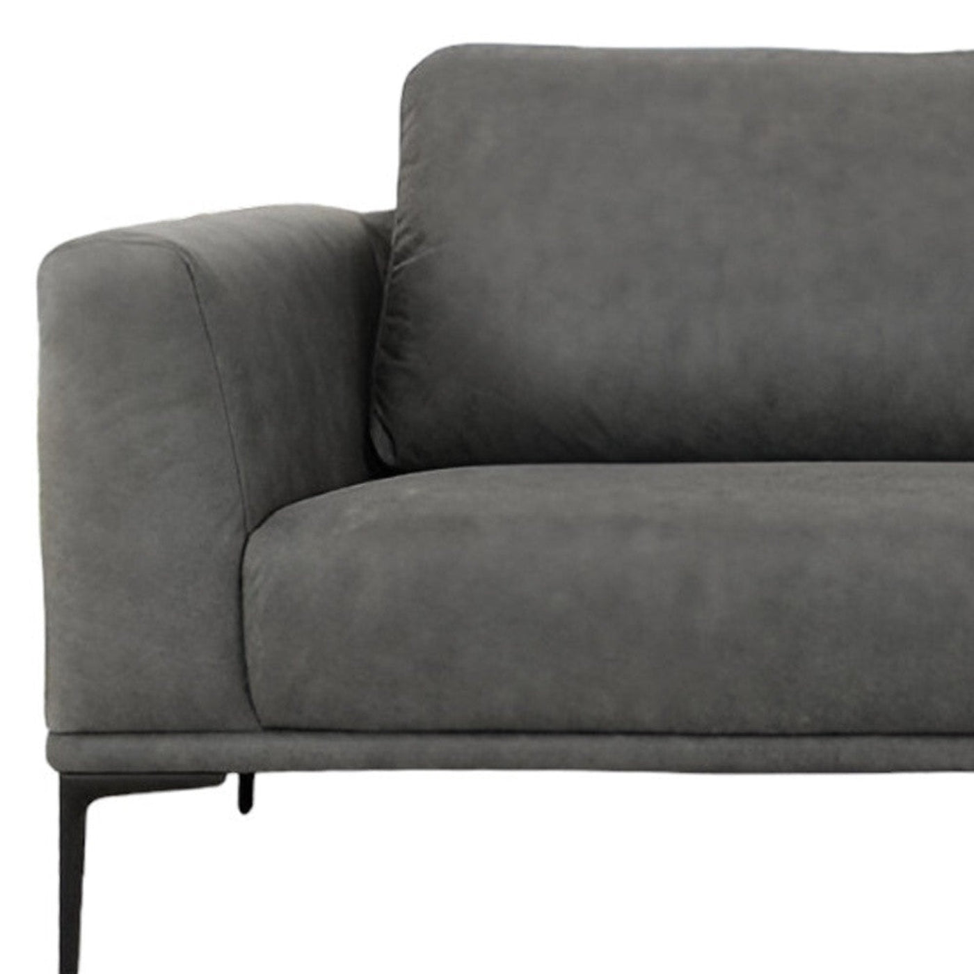 Modway Furniture 87" Dark Gray Sofa with Stylish Black Legs - Comfortable Polyester Seating for Modern Living Rooms - 480930-HOMEROOTS