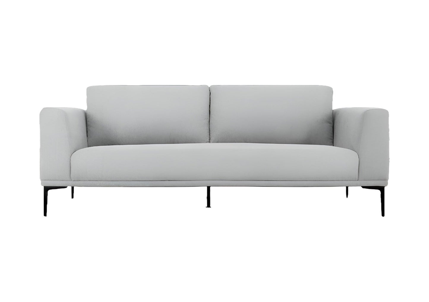 Modway Furniture 87" Light Gray Sofa with Contemporary Black Legs - Comfortable, Stylish, and Family-Friendly Design - 480931-HOMEROOTS