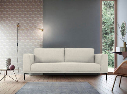 Modway Furniture 87" Beige Sofa with Contemporary Black Legs - Luxurious, Durable, and Stylish Furniture Centerpiece - 480932-HOMEROOTS