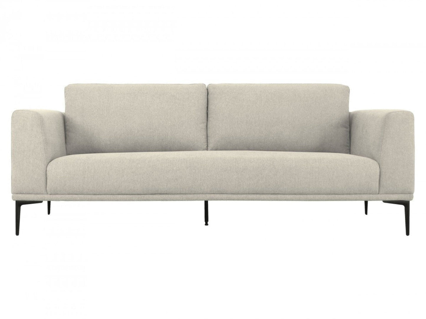 Modway Furniture 87" Beige Sofa with Contemporary Black Legs - Luxurious, Durable, and Stylish Furniture Centerpiece - 480932-HOMEROOTS