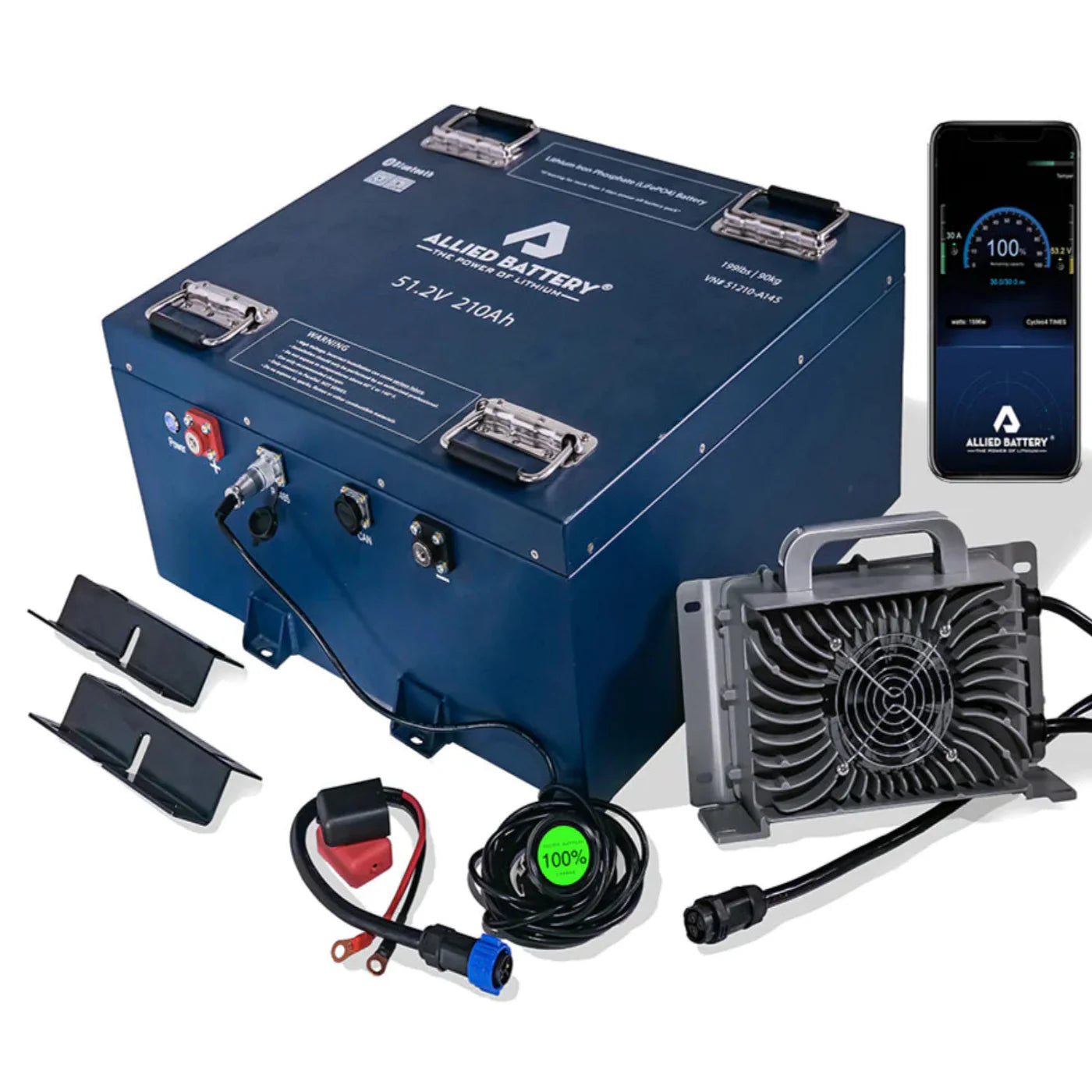 ALLIED LITHIUM 48V 210AH BATTERY BUNDLE - AB-CMCL-48V-210AH - EZGO TXT