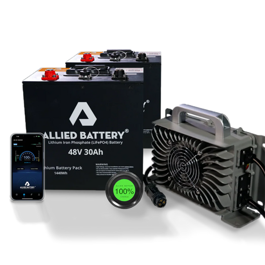 ALLIED LITHIUM BATTERY 48V 30AMP BUNDLE INCLUDES - FREE CHARGER - DROP IN READY