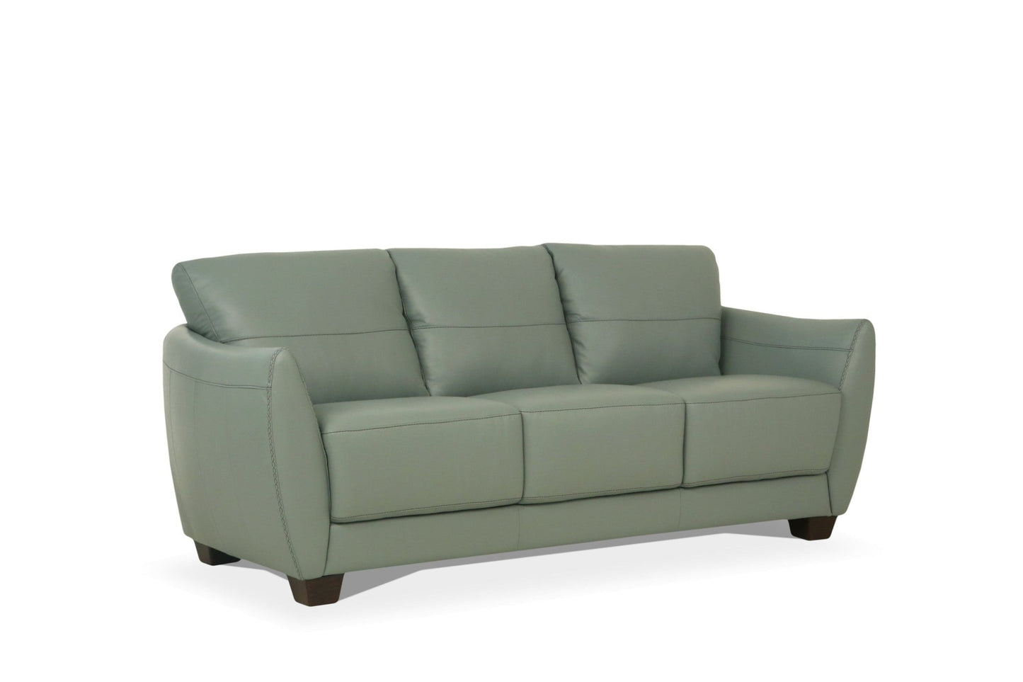 Modway Furniture 79" Tea Green Leather Sofa with Black Legs – Luxurious Comfort, Elegant Design, and Strong Support! - 491282-HOMEROOTS
