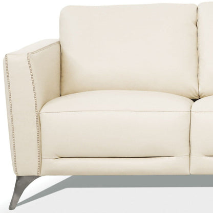 Modway Furniture 83" Cream Leather Sofa with Chic Black Legs – Luxurious Comfort & Elegant Design for Your Home! - 491286-HOMEROOTS