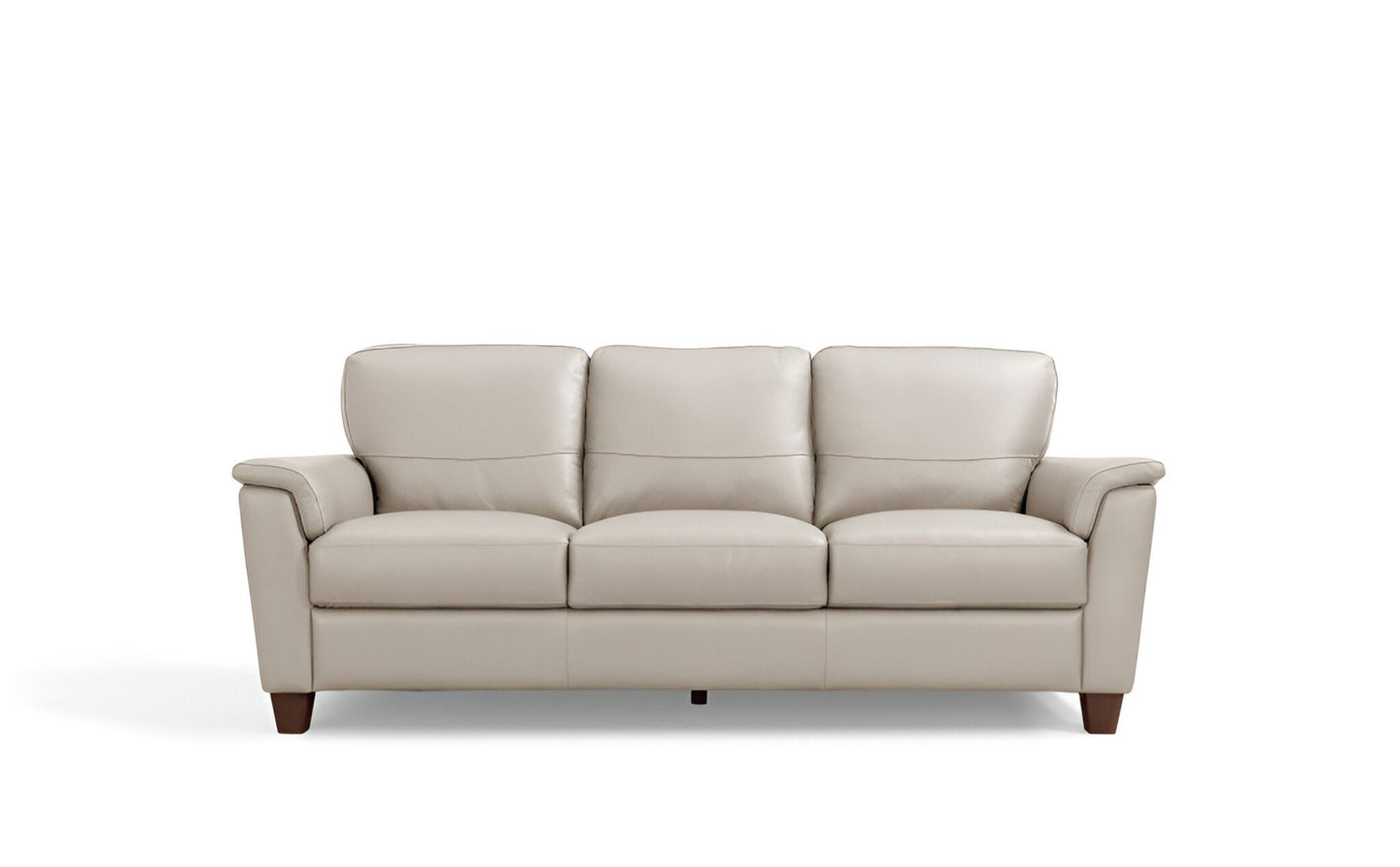 Modway Furniture 85" Beige Leather Sofa with Armless Design, Black Legs - Luxurious Comfort & Modern Style for Your Home - 491298-HOMEROOTS