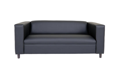 Modway Furniture 84" Black Faux Leather Sofa - Stylish, Durable, and Comfortable with Contemporary Design & Supportive Arms - 530484-HOMEROOTS