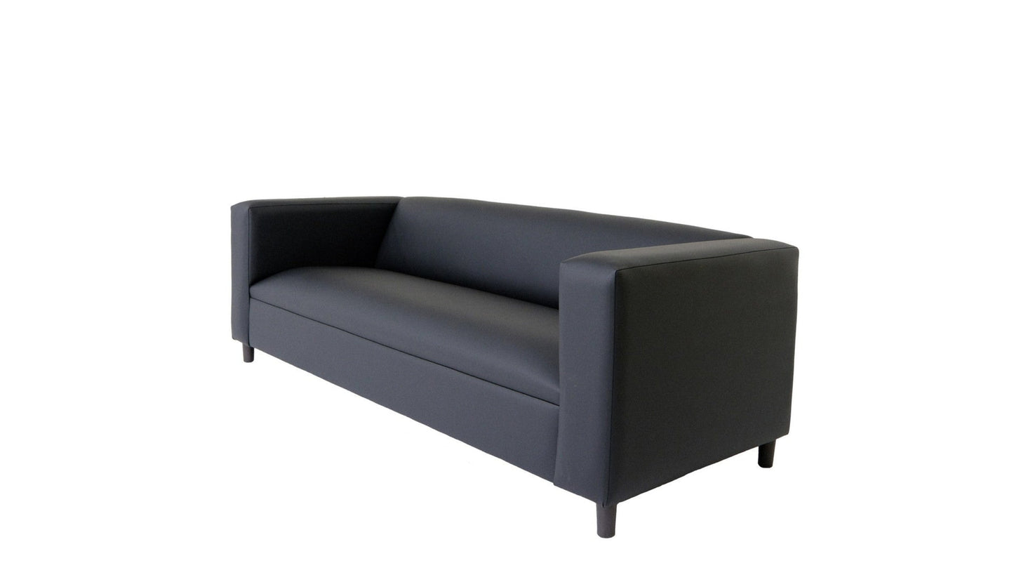 Modway Furniture 84" Black Faux Leather Sofa - Stylish, Durable, and Comfortable with Contemporary Design & Supportive Arms - 530484-HOMEROOTS