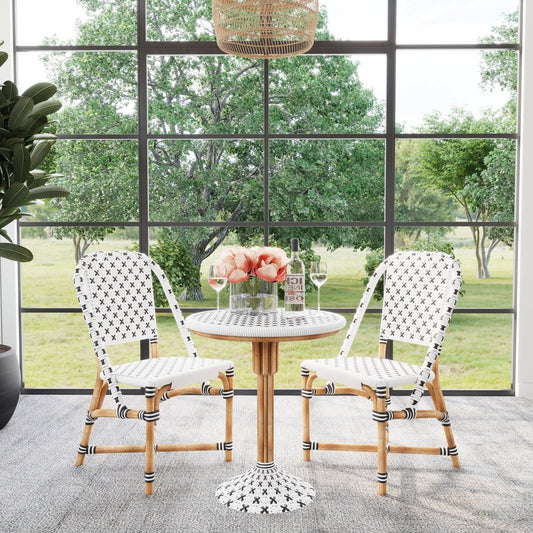 Butler Specialty Company Tenor & Rattan Bistro Table, White  - 5400295