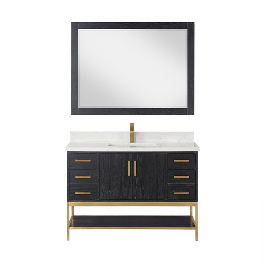 Altair Designs 48" single vanity with top - 546048-WO-GW-NM