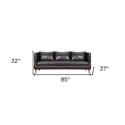 Modway Furniture 85" Dark Brown Leather Sofa - Luxurious Comfort, Elegant Design, Perfect for Stylish Living Rooms! - 546412-HOMEROOTS