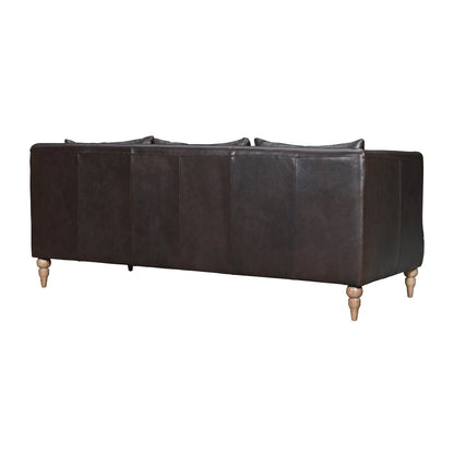 Modway Furniture 85" Dark Brown Leather Sofa - Luxurious Comfort, Elegant Design, Perfect for Stylish Living Rooms! - 546412-HOMEROOTS